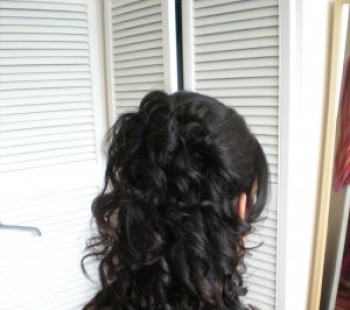 Bridesmaid Curls Half Up