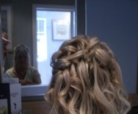 Bridal Hair Curls Half Up