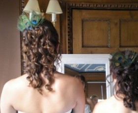 Bridesmaid Hair Curls Half Up