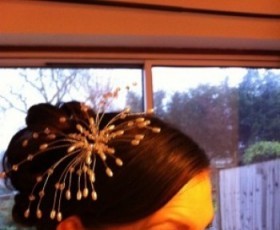 Bridal Hair Curls All Up
