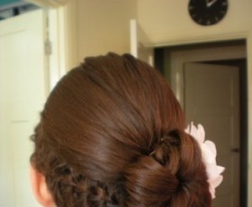 Flower Girl Side Bun with Pleats