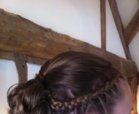 Bridesmaid Hair Low Bun with Pleat