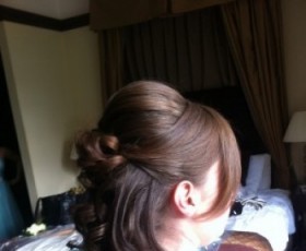 Bridal Curls Half Up