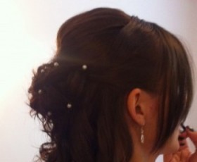 Bridal Curls Half Up