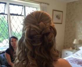 Bridal Curls Half Up